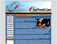Tablet Screenshot of koi-ponds-care.co.uk